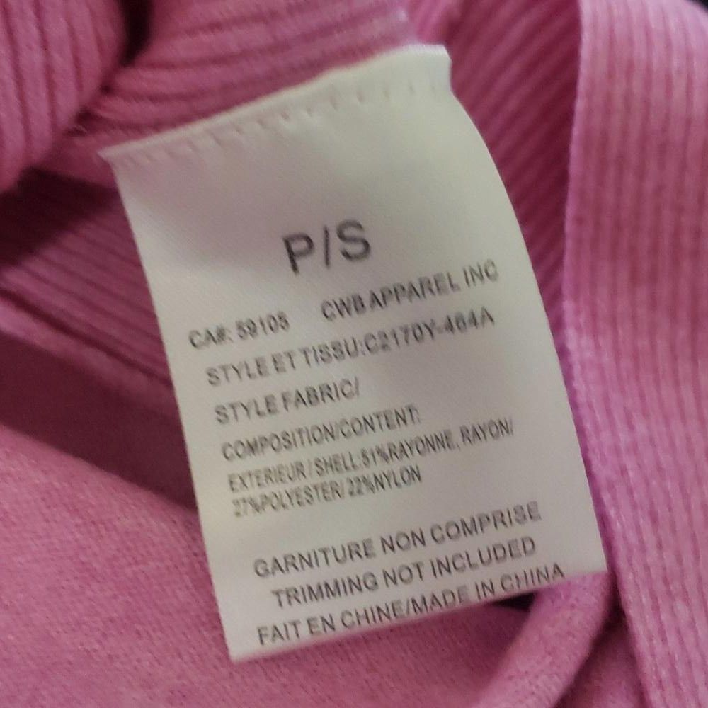 Designer CT1951 Charlie B Pink Long Sleeve Crew Neck Sweater P/S Size S / US 4 / IT 40 - 9 Thumbnail