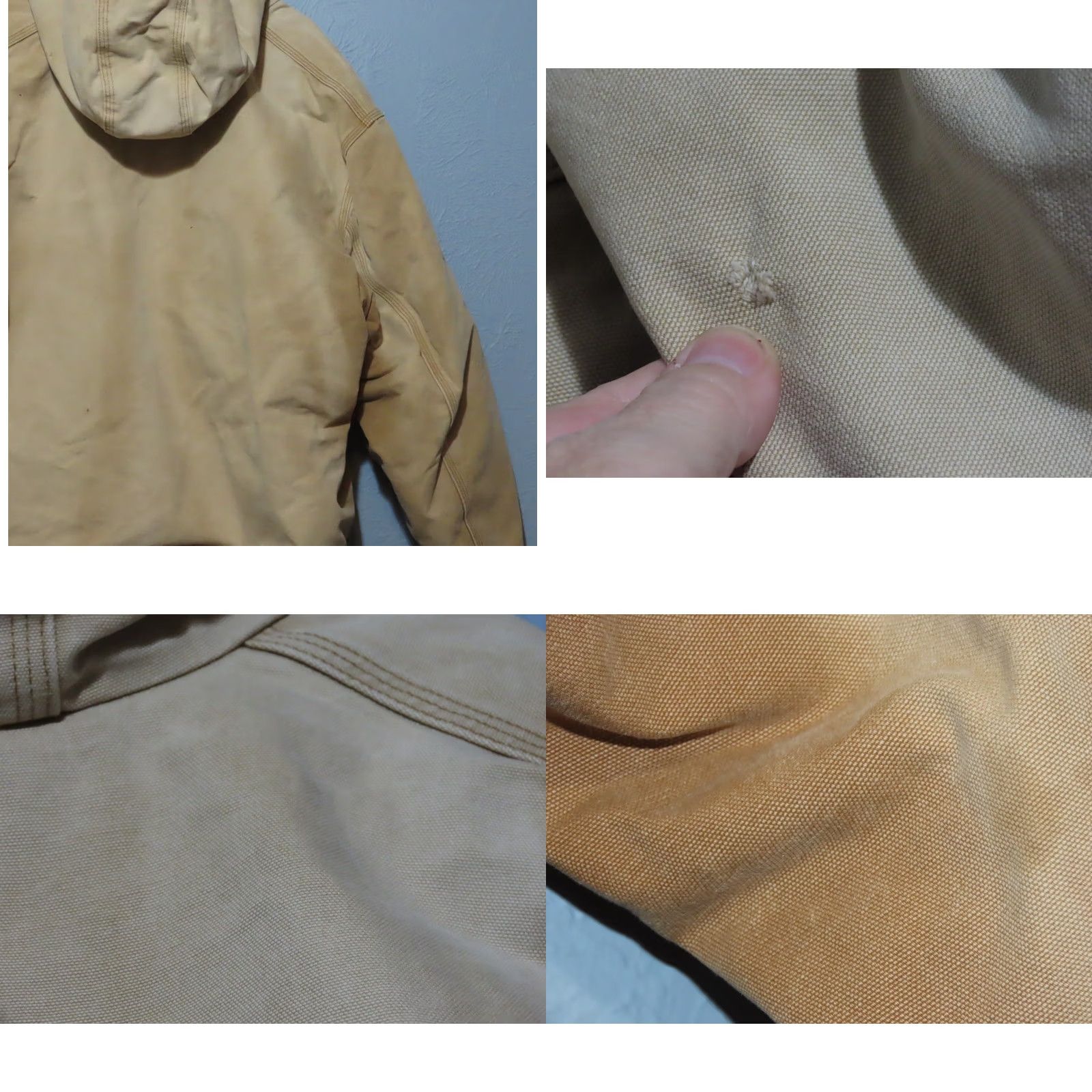 Carhartt Vintage Carhartt J140 Faded Distressed Stained Hooded Active Jacket XL Tan Size US XL / EU 56 / 4 - 10 Thumbnail