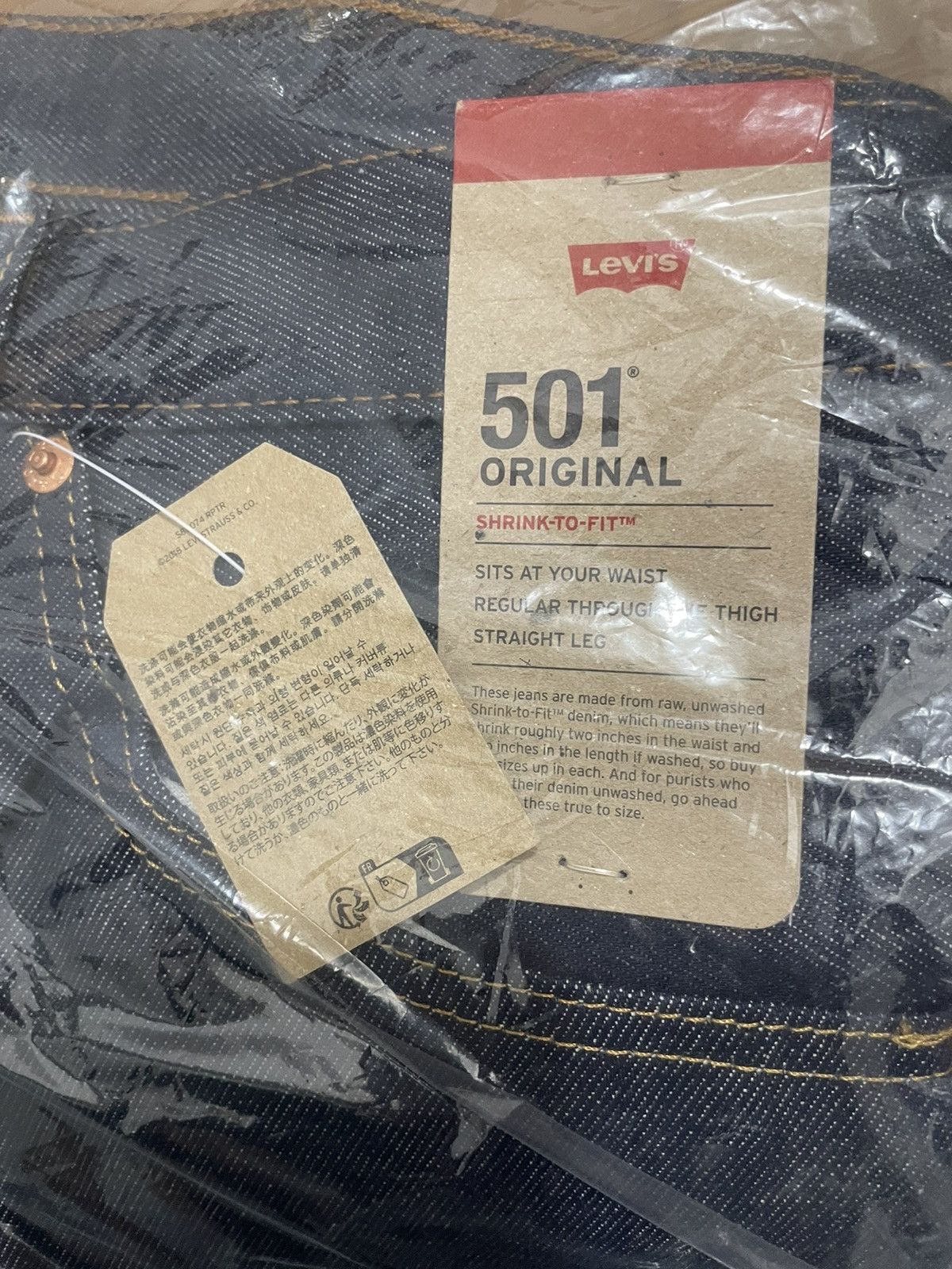 Levi's LEVIS 501 Original Shrink To Fit Jeans Men's Sz 40 X 30 Size US 30 / EU 46 - 3 Thumbnail