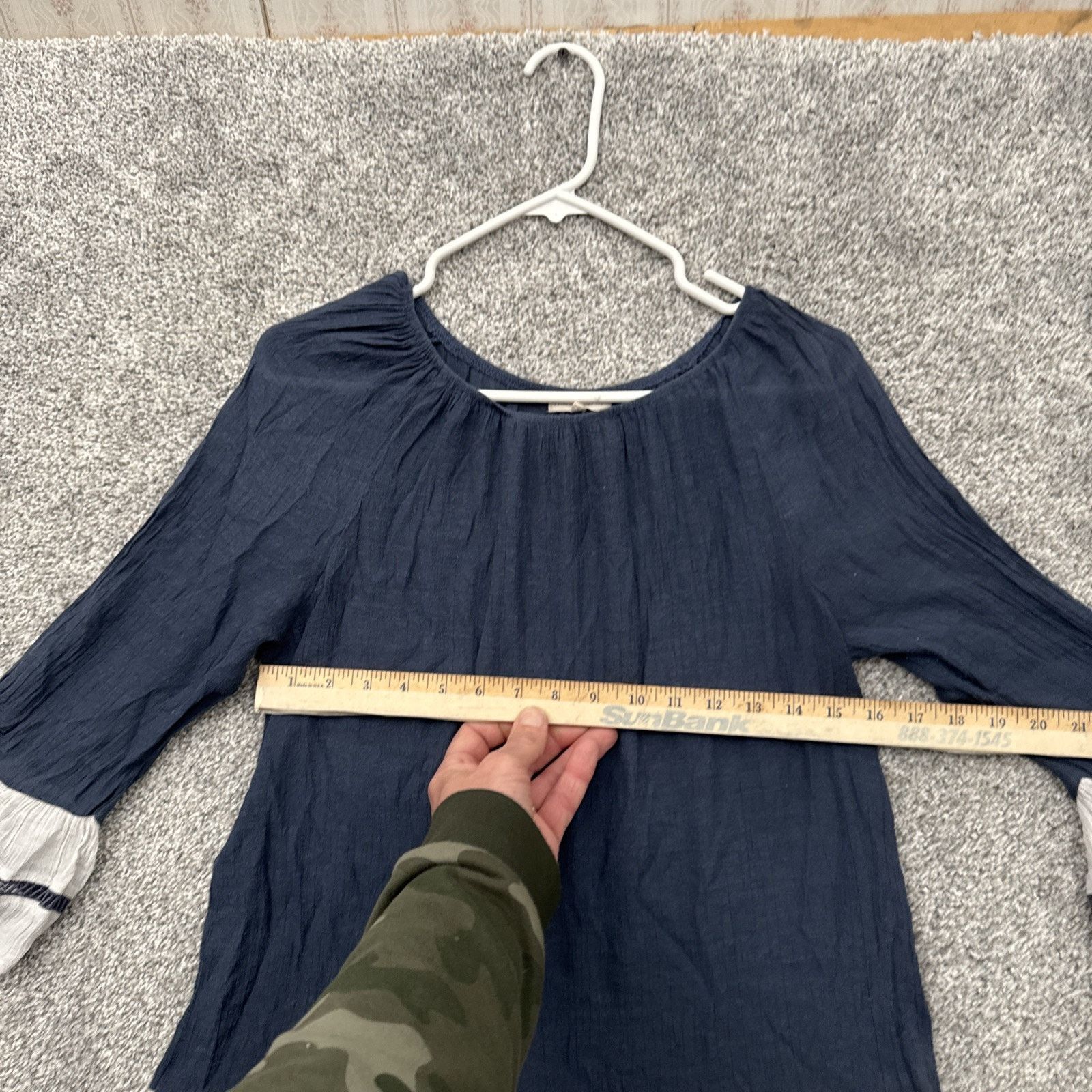 Other Indigo Soul Tunic Top Women M Boho Peasant Tassel Trim Chic Size M / US 6-8 / IT 42-44 - 4 Thumbnail