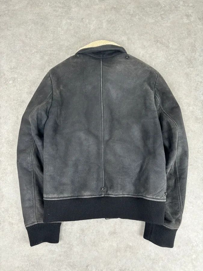 Maison Margiela AW2011 Maison Margiela Shearling Faded Black Leather Jacket Size US M / EU 48-50 / 2 - 5 Thumbnail