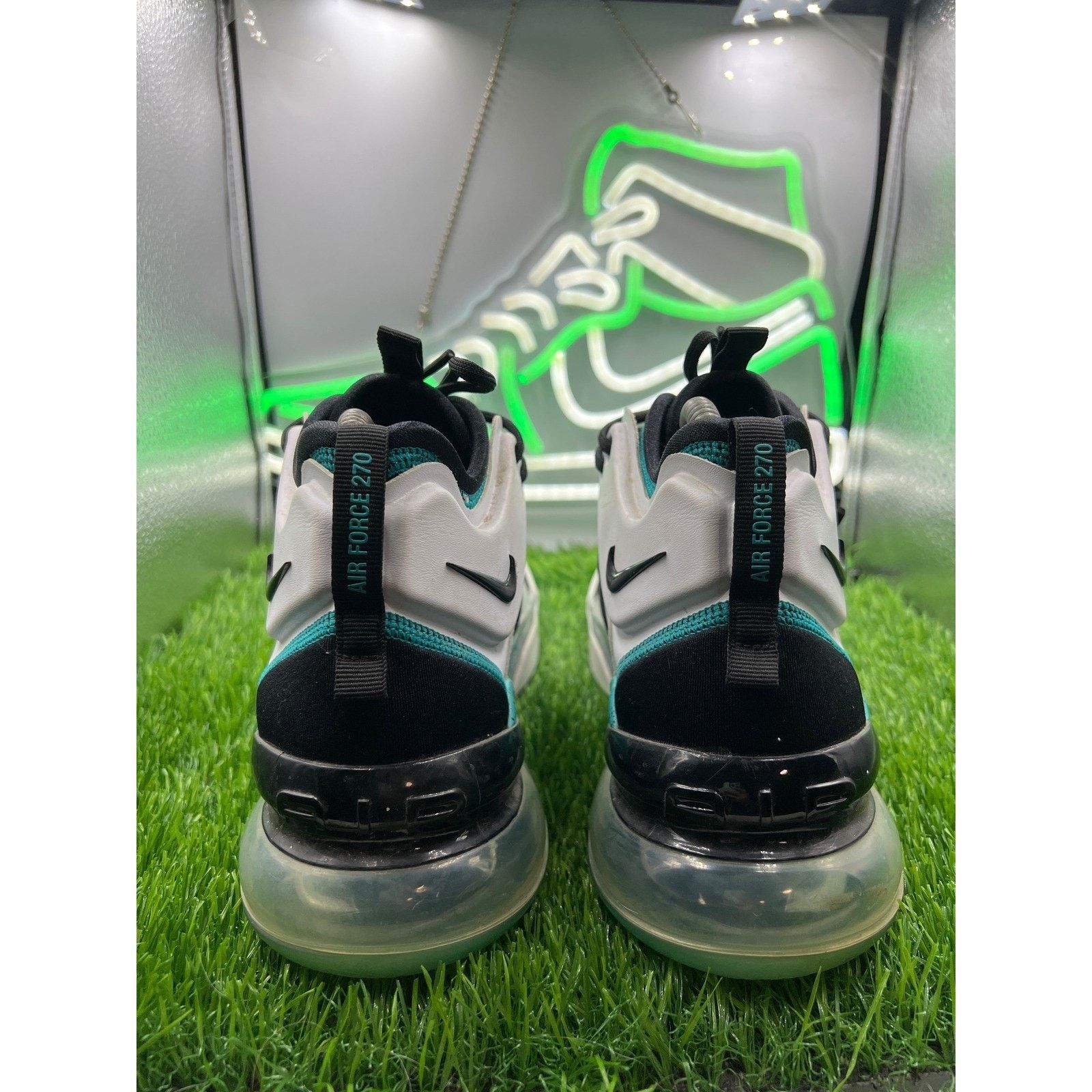 Nike Nike Air Force 270 Black Hyper Jade Silver Mens Size 6.5 Size US 6.5 / EU 39-40 - 5 Thumbnail