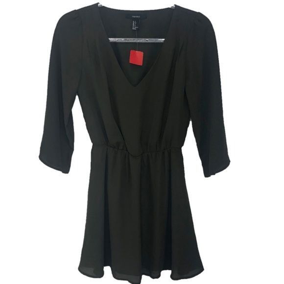 Forever 21 Forever 21 Hunter Green V-Neck Mini Dress Size S / US 4 / IT 40 - 1 Thumbnail