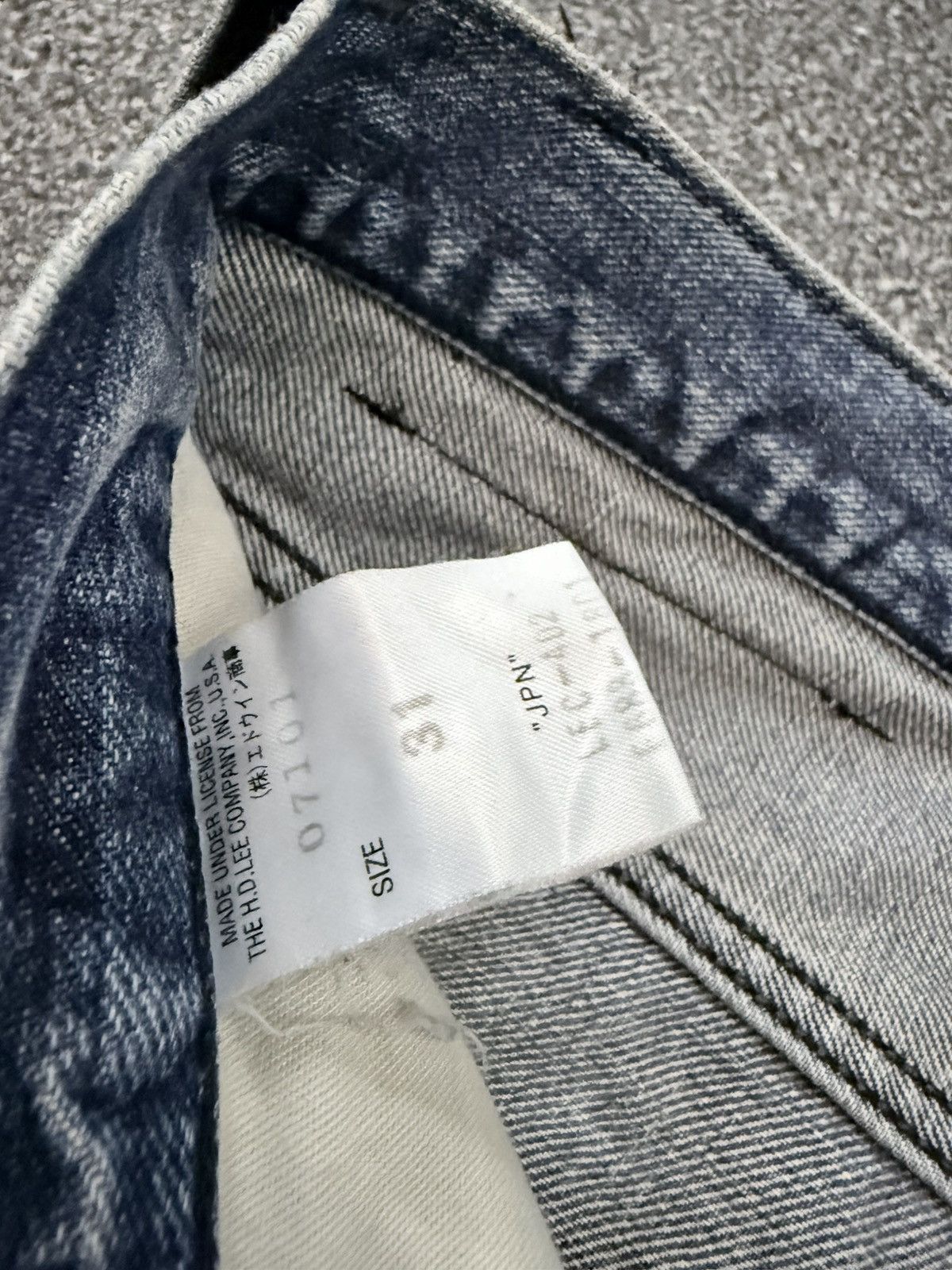 Lee × Number (N)ine Vintage 90s Japanese Denim Lee Distressed Faded Wash Jeans Size US 33 - 17 Thumbnail