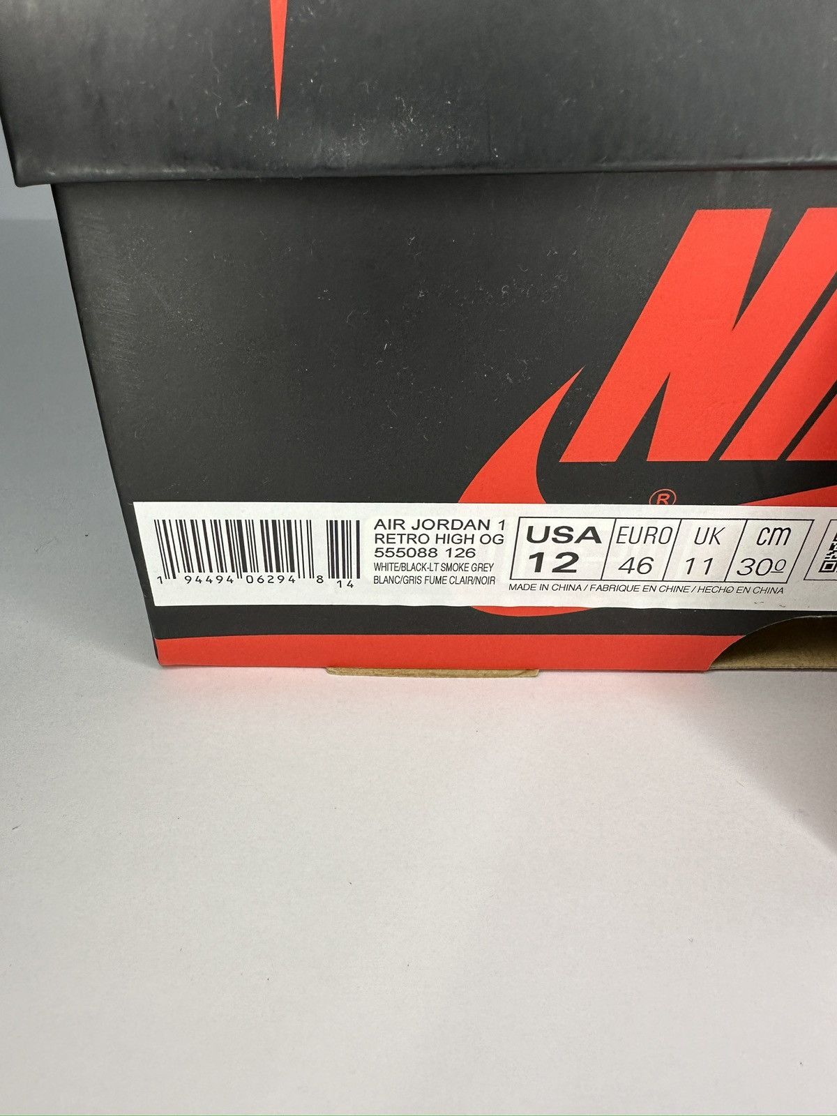 Jordan Brand × Nike Jordan Retro 1 OG “Smoke Gray” Size US 12 / EU 45 - 7 Thumbnail