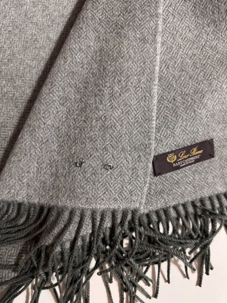 Loro Piana LORO PIANA Gray goat cashmere scarf for baby Size ONE SIZE - 6 Thumbnail