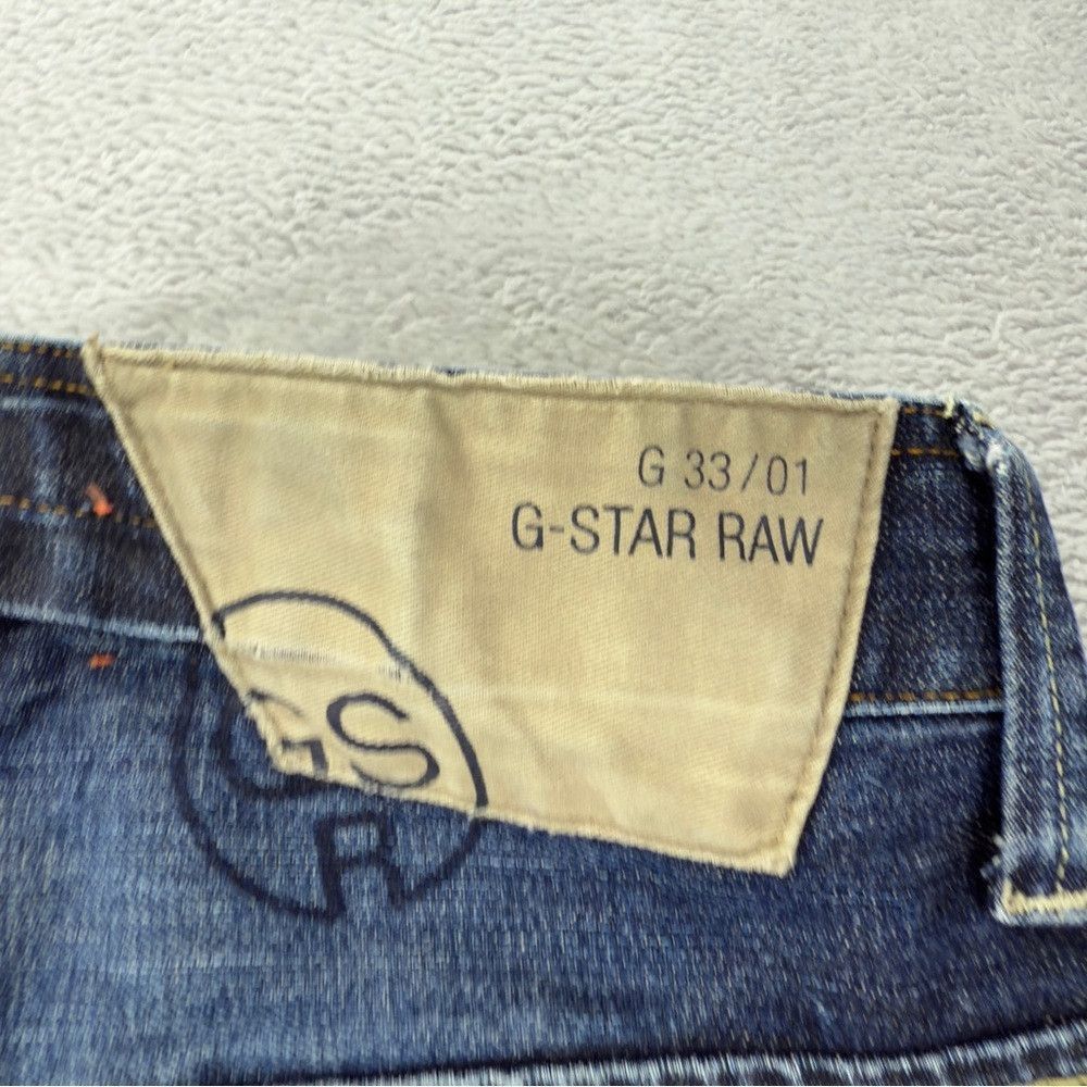 G-Star G-Star Raw Men's Size 34x33 3301 Distressed Blue Washed Jea Size US 34 / EU 50 - 4 Thumbnail