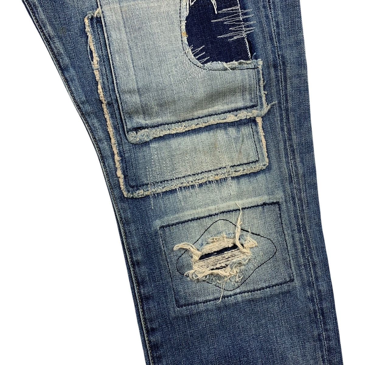 Japanese Brand × Vanquish VANQUISH Distressed patchwork blue jeans Size 32" / US 10 / IT 46 - 10 Thumbnail