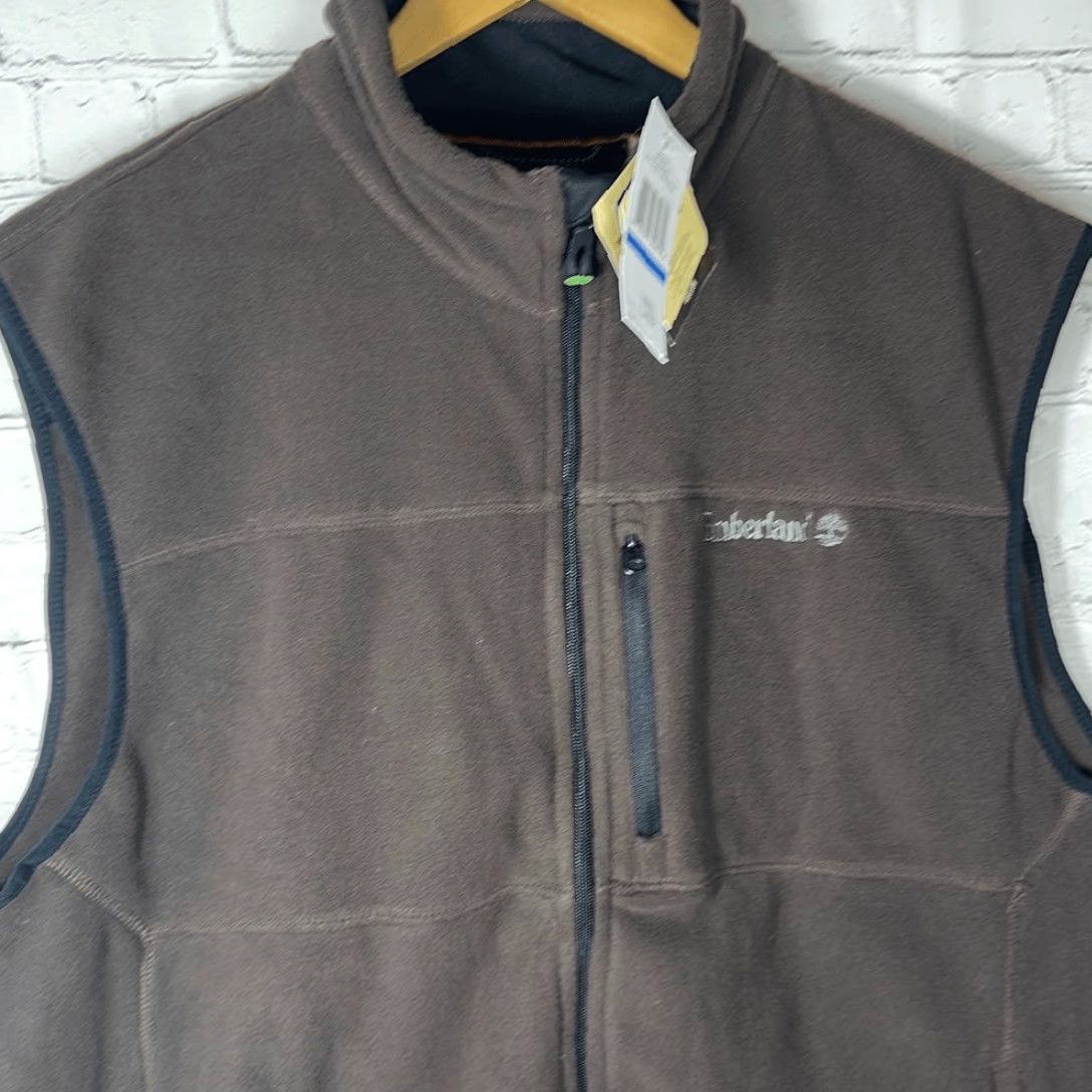 Timberland Timberland Super Deep Brow Mens Brown Fleece Vest Full Zip XL New Size US XL / EU 56 / 4 - 2 Thumbnail