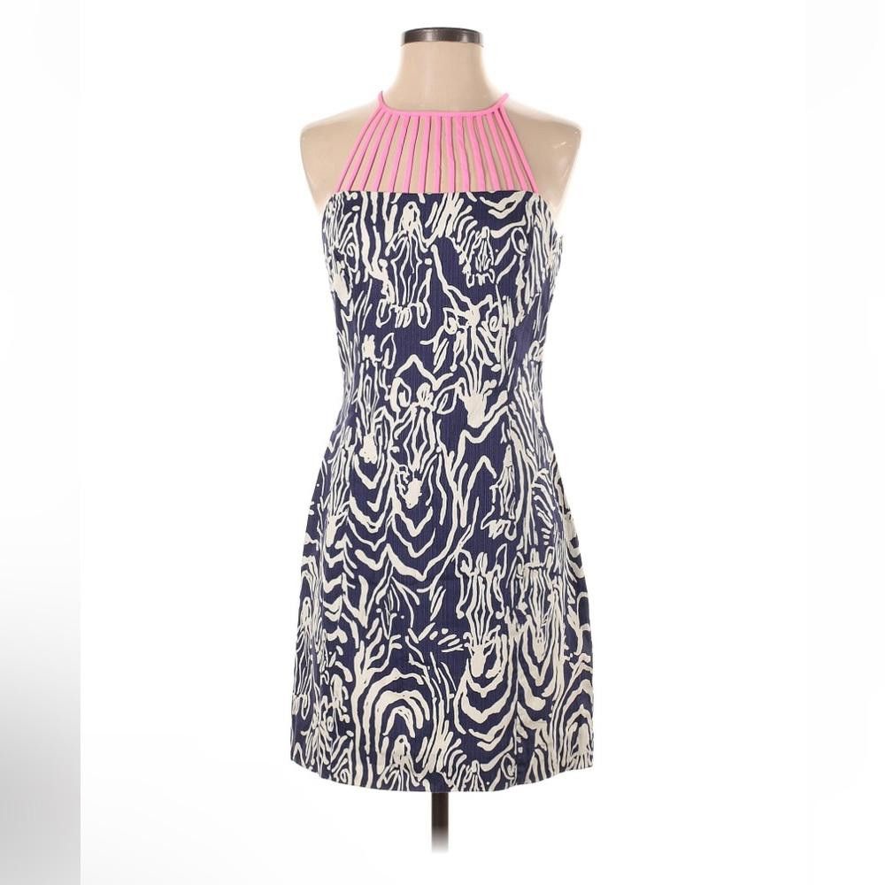 Designer Lily Pulitzer Blue and Pink Dress Size S / US 4 / IT 40 - 1 Thumbnail