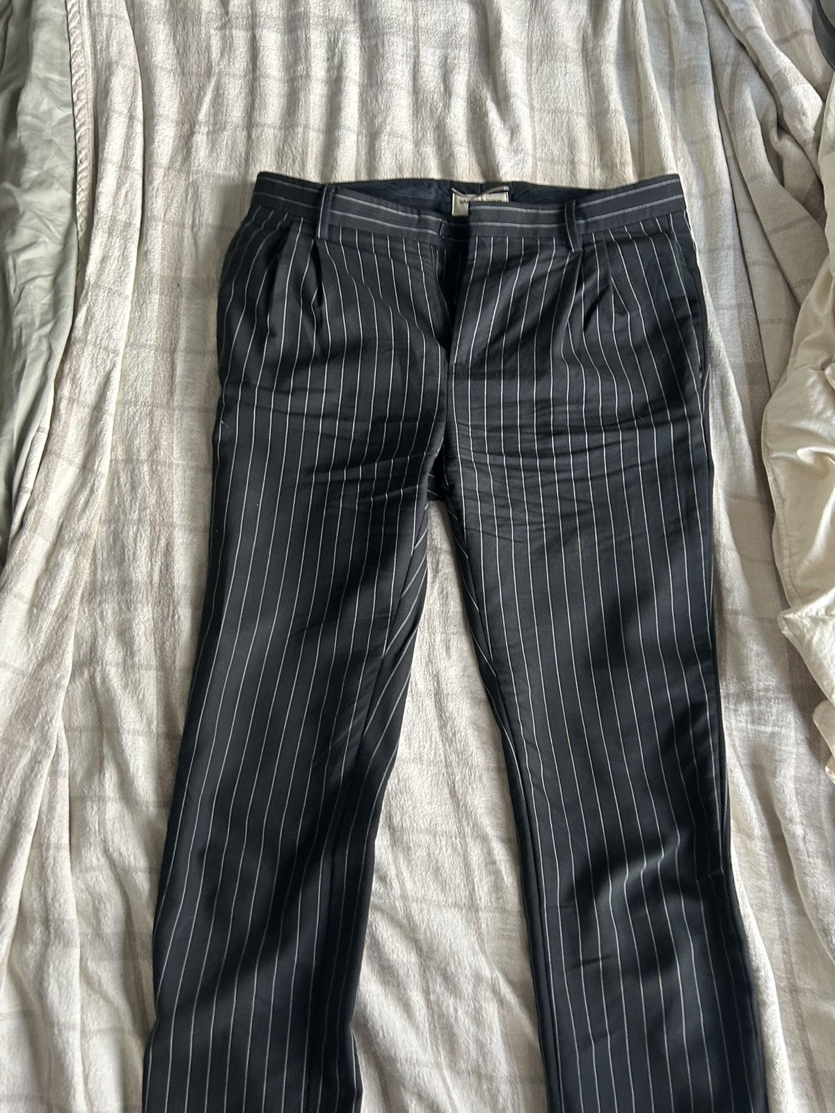 Hedi Slimane × Saint Laurent Paris saint laurent 2013 skinny striped trousers Size 46R - 4 Thumbnail