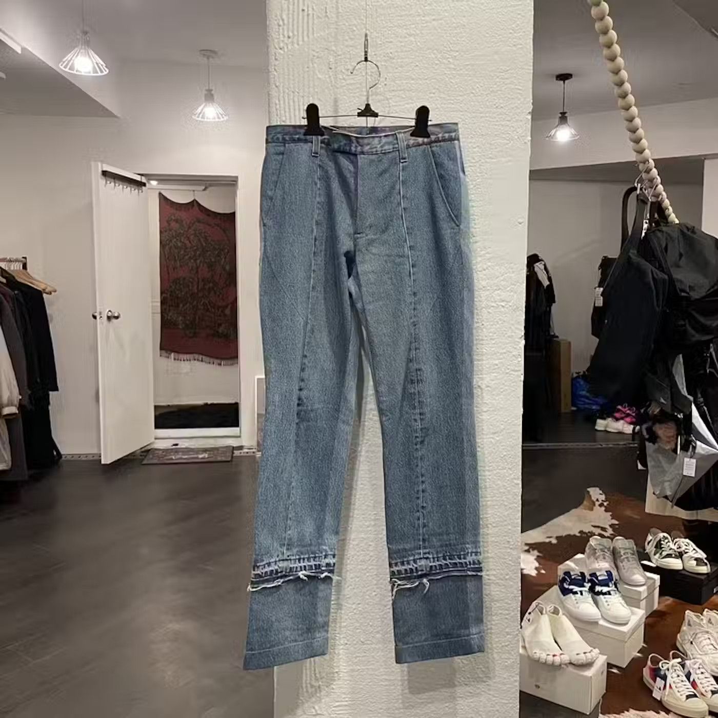 image of Takahiromiyashita The Soloist. Layered Jeans in Blue, Men's (Size 30)