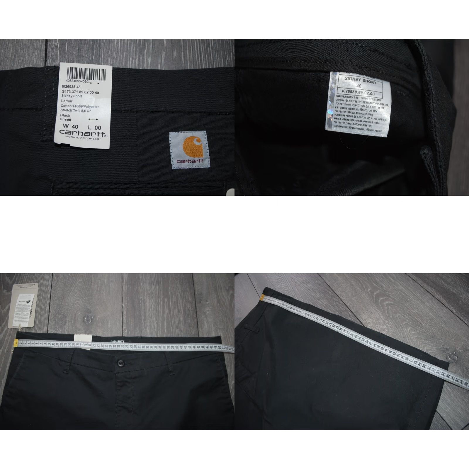 Carhartt CARHARTT SIDNEY SHORTS COTTON BLACK COLOR MEN'S W40 SLIM FIT NEW Size US 40 / EU 56 - 8 Thumbnail