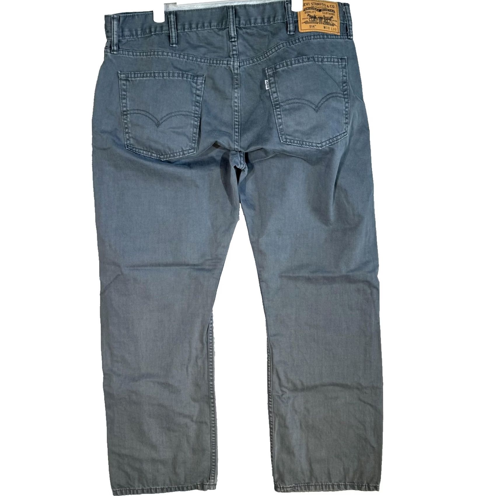 Levi's VINTAGE Levi’s 514 Jeans Mens 38x30 Gray Green Denim Straight Leg Mid Rise 100% Cotton Size US 38 / EU 54 - 2 Thumbnail