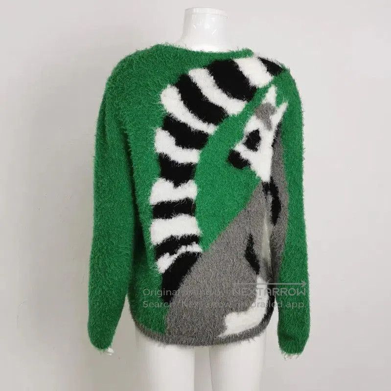 Max Mara MaxMara Color-Block Knit Sweater for Women . Size XL / US 12-14 / IT 48-50 - 2 Thumbnail