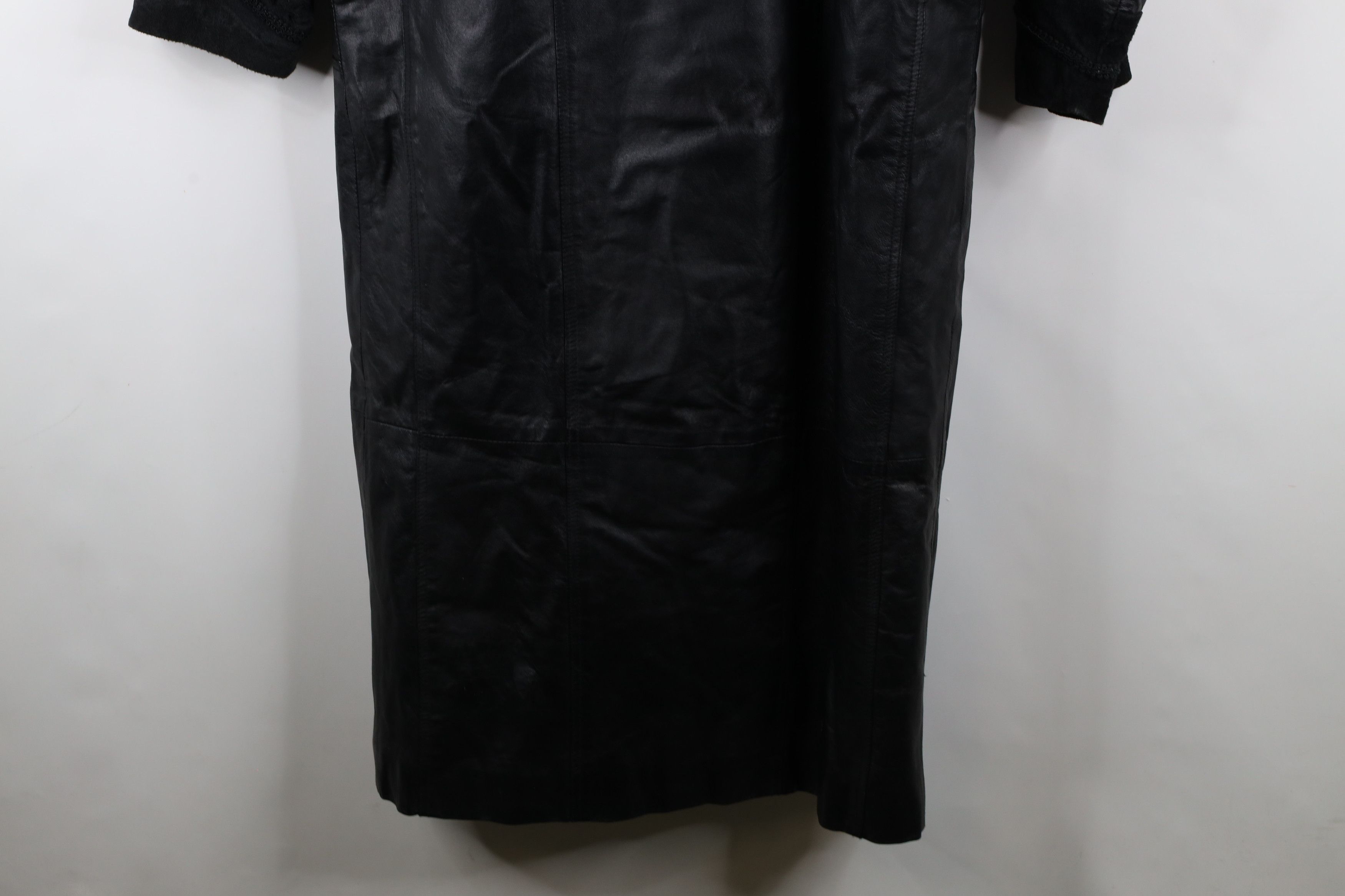 Vintage Vintage 90s Streetwear Paisley Leather Trench Coat Jacket Size M / US 6-8 / IT 42-44 - 15 Thumbnail