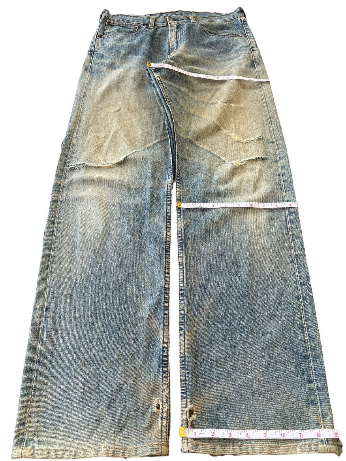 Levi's Vintage 90s Levis 503 Rusty Mud Wash Distress Baggy Jeans Size US 31 - 12 Thumbnail