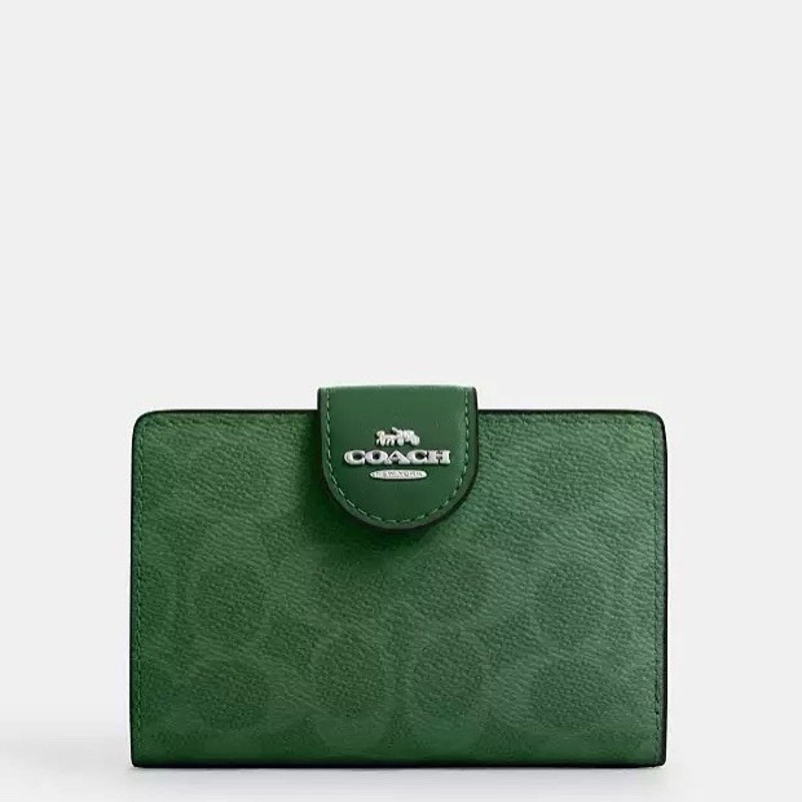 Coach NWT Coach Medium Corner Zip Wallet CW786 Silver/Bright Jade Size ONE SIZE - 5 Thumbnail