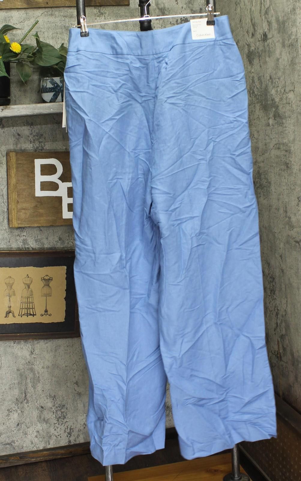Calvin Klein Nwt Calvin Klein Wide-leg Pants S43pa994 Bayour Blue 16 Size 38" / US 16 / IT 52 - 2 Thumbnail