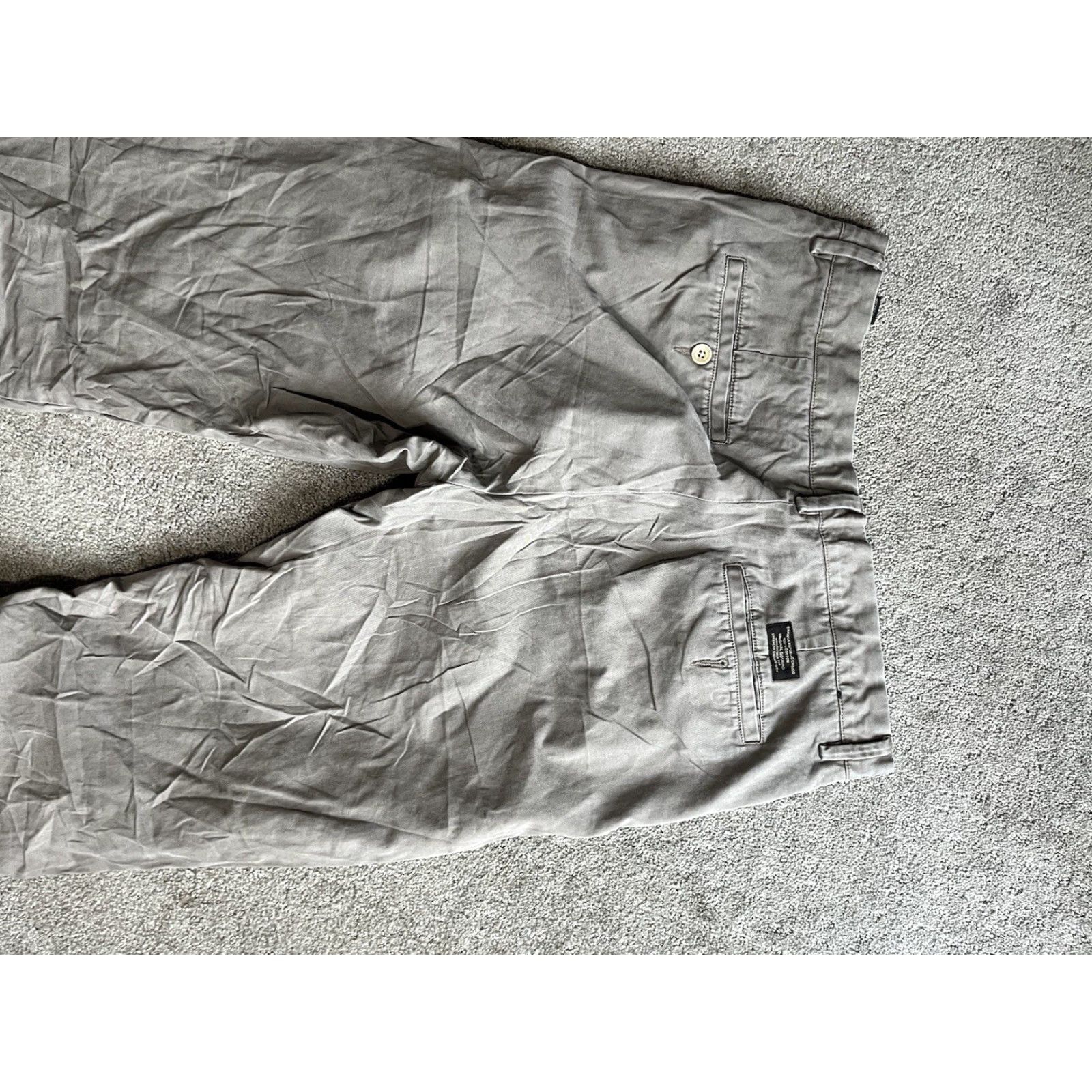 Banana Republic Banana Republic Mens Straight Fit Gavin Chino Pants 36x32 Gray Distressed Size US 36 / EU 52 - 2 Thumbnail