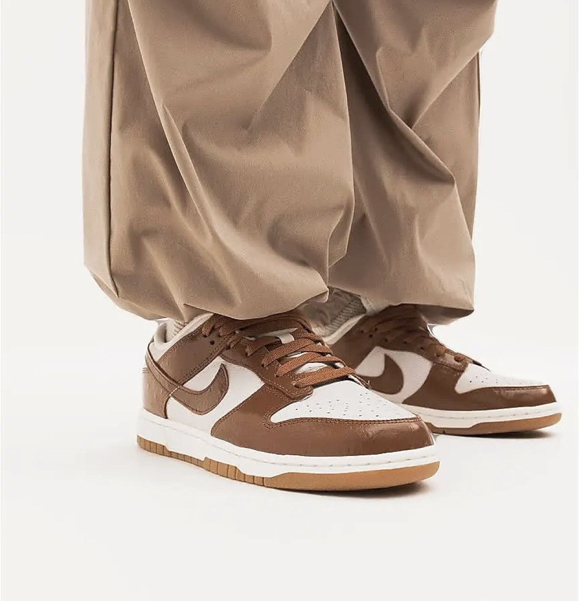 Nike Nike Dunk Low “Brown Ostrich” Sneaker Size US 5 / IT 35 - 1 Thumbnail