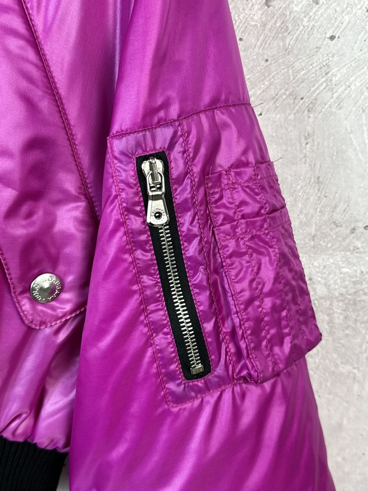 Dolce & Gabbana Dolce & Gabbana Fuchsia Cropped Hooded Raccoon Trim Jacket Size US XS / EU 42 / 0 - 6 Thumbnail