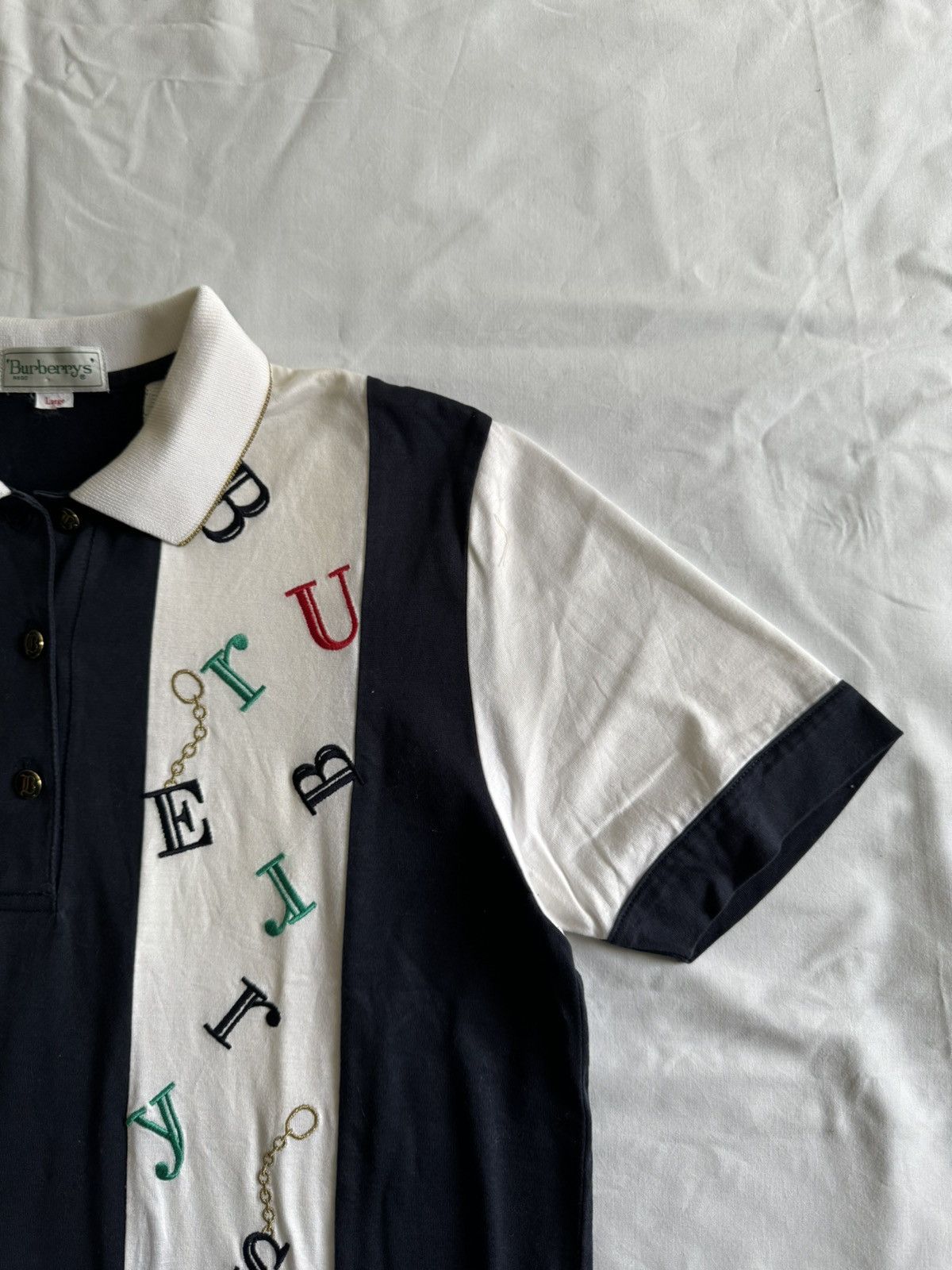 Burberry Vintage Burberry Alphabet Stripes Shirt Size US M / EU 48-50 / 2 - 2 Thumbnail
