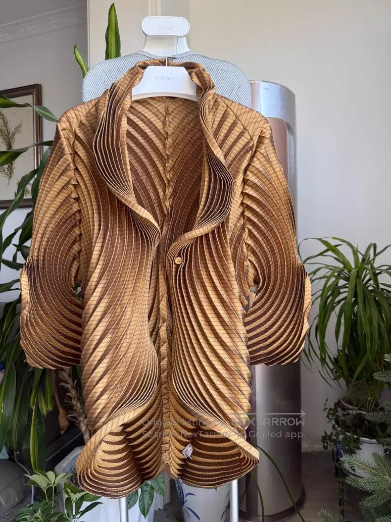 Issey Miyake Issey Miyake Annual Ring Water Ripple Coat Size L / US 10 / IT 46 - 6 Thumbnail