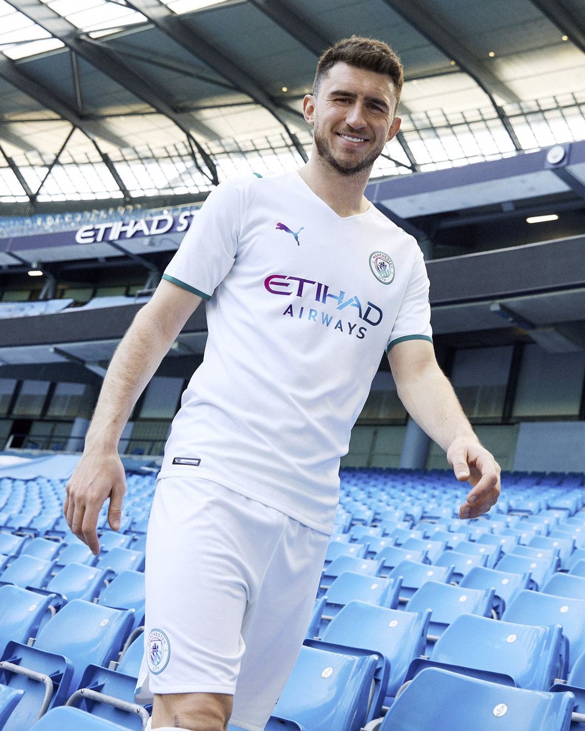 Puma Manchester City 2021-2022 Soccer Shorts Football Jersey Size US 32 / EU 48 - 2 Thumbnail