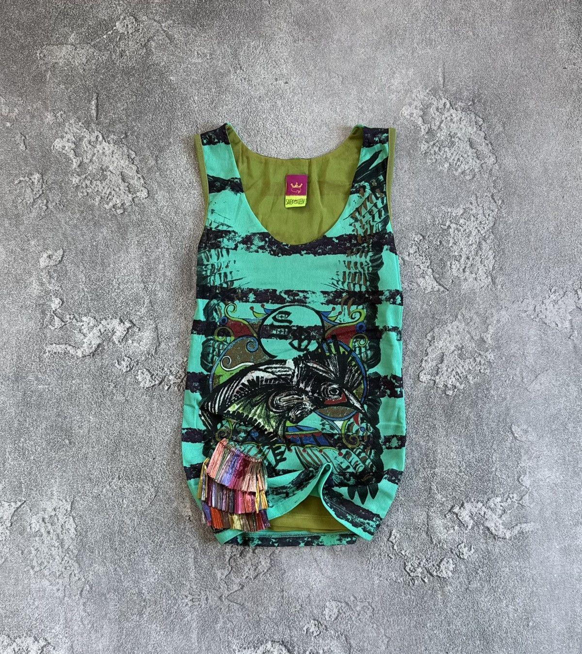 Jean Paul Gaultier Save the queen M/size Mesh top tank retro shirts avantgarde Size M / US 6-8 / IT 42-44 - 1 Thumbnail