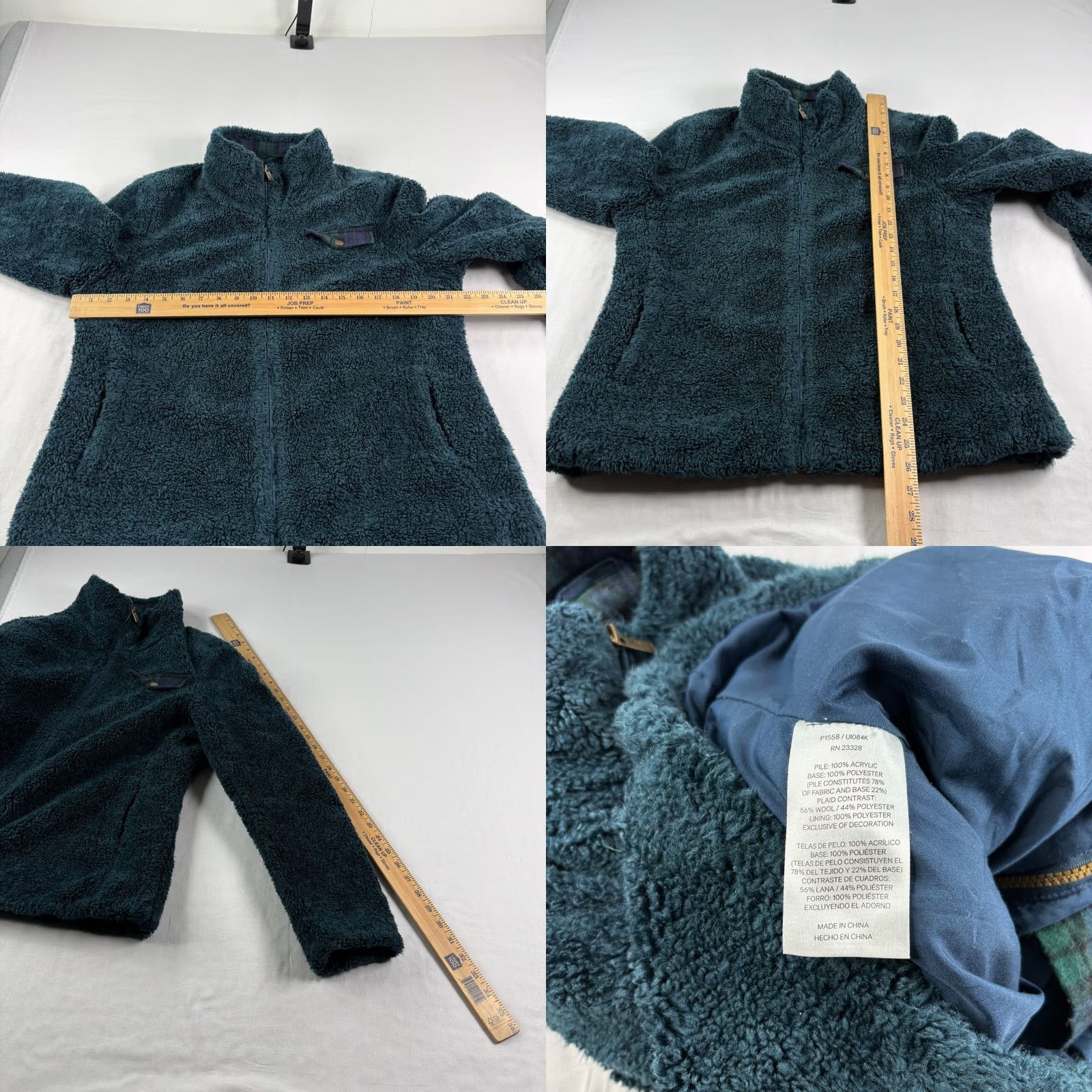 Pendleton Pendleton Jacket Womens Large Blue Green Sherpa Full Zip Fleece Coat Casual"} Size L / US 10 / IT 46 - 8 Thumbnail