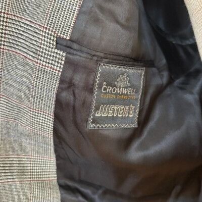 Other Cromwell Juster's Custom Suit Sz 44-46 Windowpane Wool Two B Size 44R - 4 Thumbnail