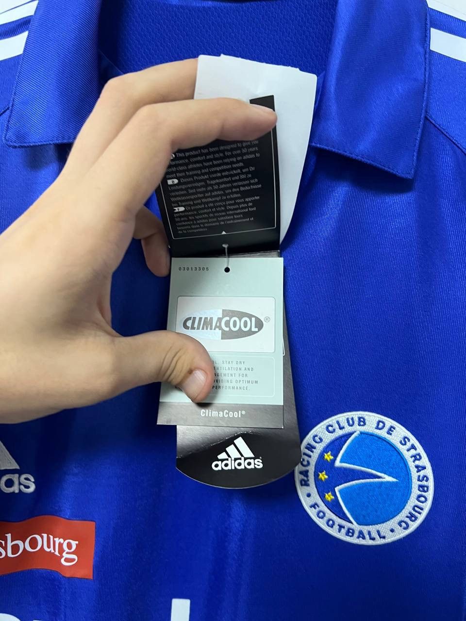 Adidas NWT Strasbourg 2005/2006 Home Mailot Adidas Football Shirt L Size US L / EU 52-54 / 3 - 13 Thumbnail