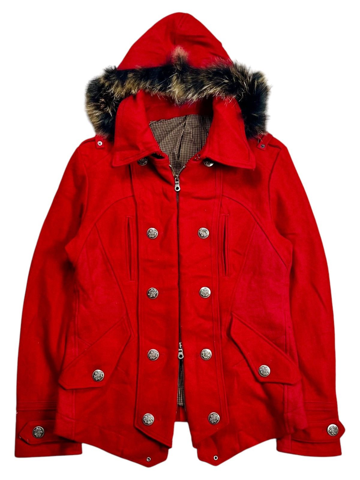 archive PPFM Napoléon fur jacket vkei SOLD) 2000s PPFM Convertible Fur Napoleon Jacket A black