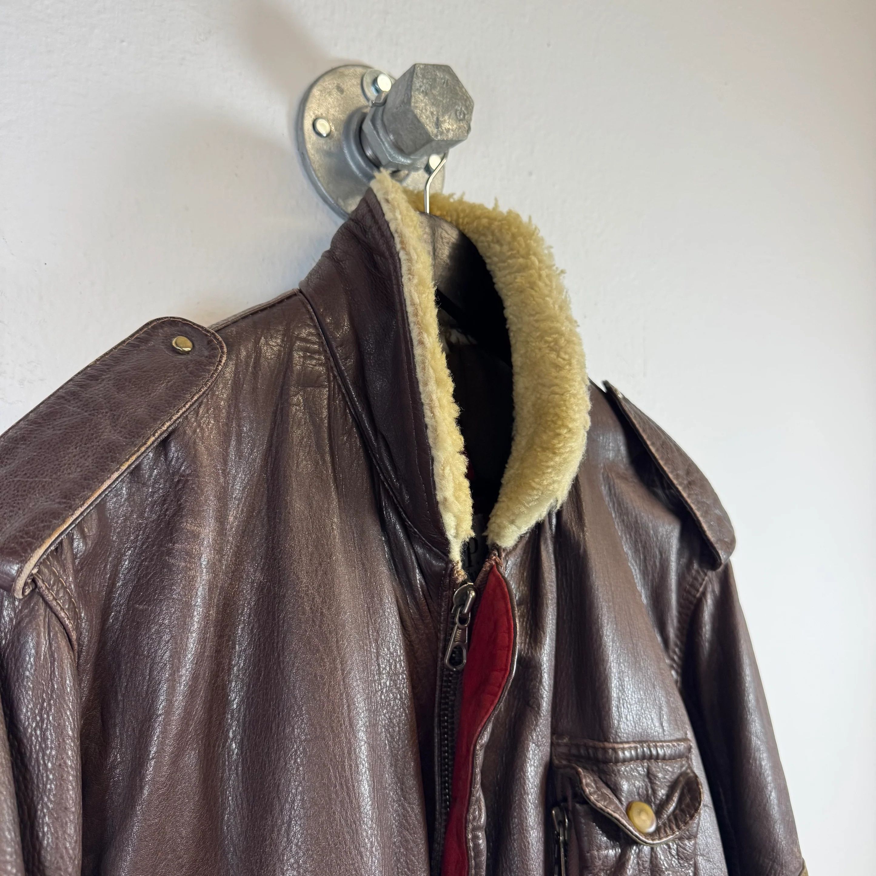 SPECIAL】CP COMPANY LEATHER JACKET BROWN 1980'S OLD~ 50