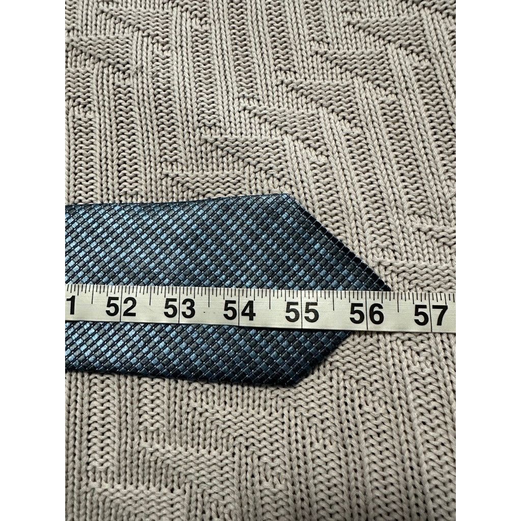 Vintage Vintage Rhodes & Brousse woven blue and silver silk tie Size ONE SIZE - 5 Thumbnail