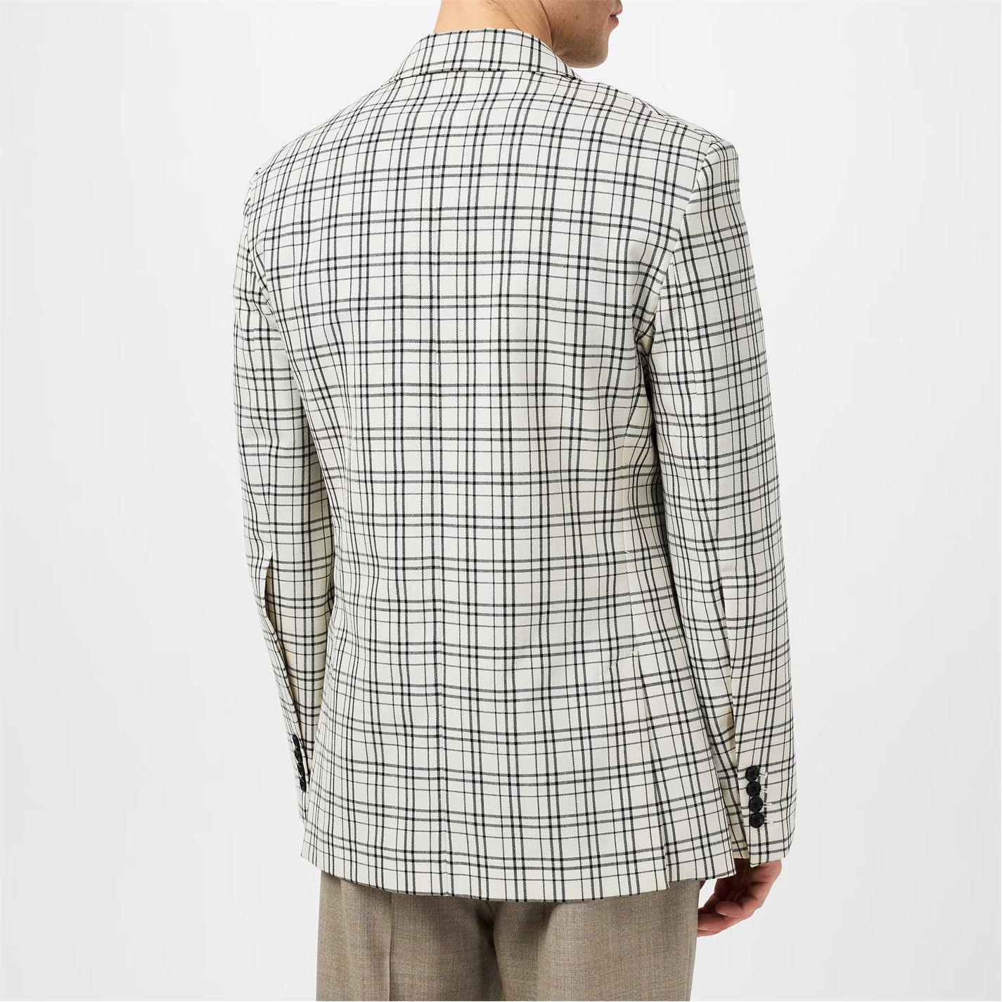 AMI o1g2r1mq0326 Check Virgin Wool Single Breasted Blazer Size US S / EU 44-46 / 1 - 4 Thumbnail