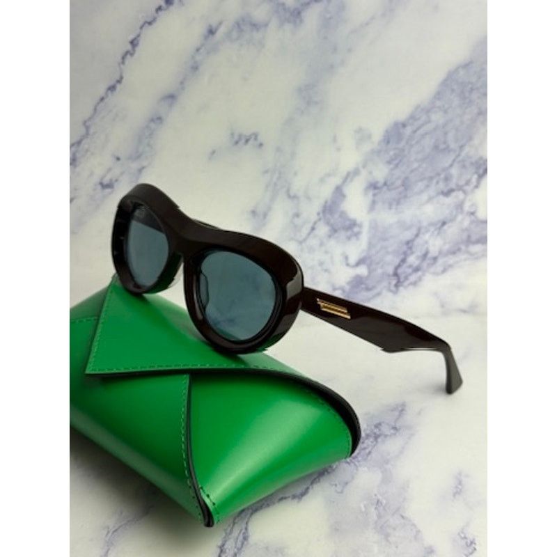 Bottega Veneta NEW Bottega Veneta BV1284S Brown Blue Aviator Sunglasses Size ONE SIZE - 1 Thumbnail