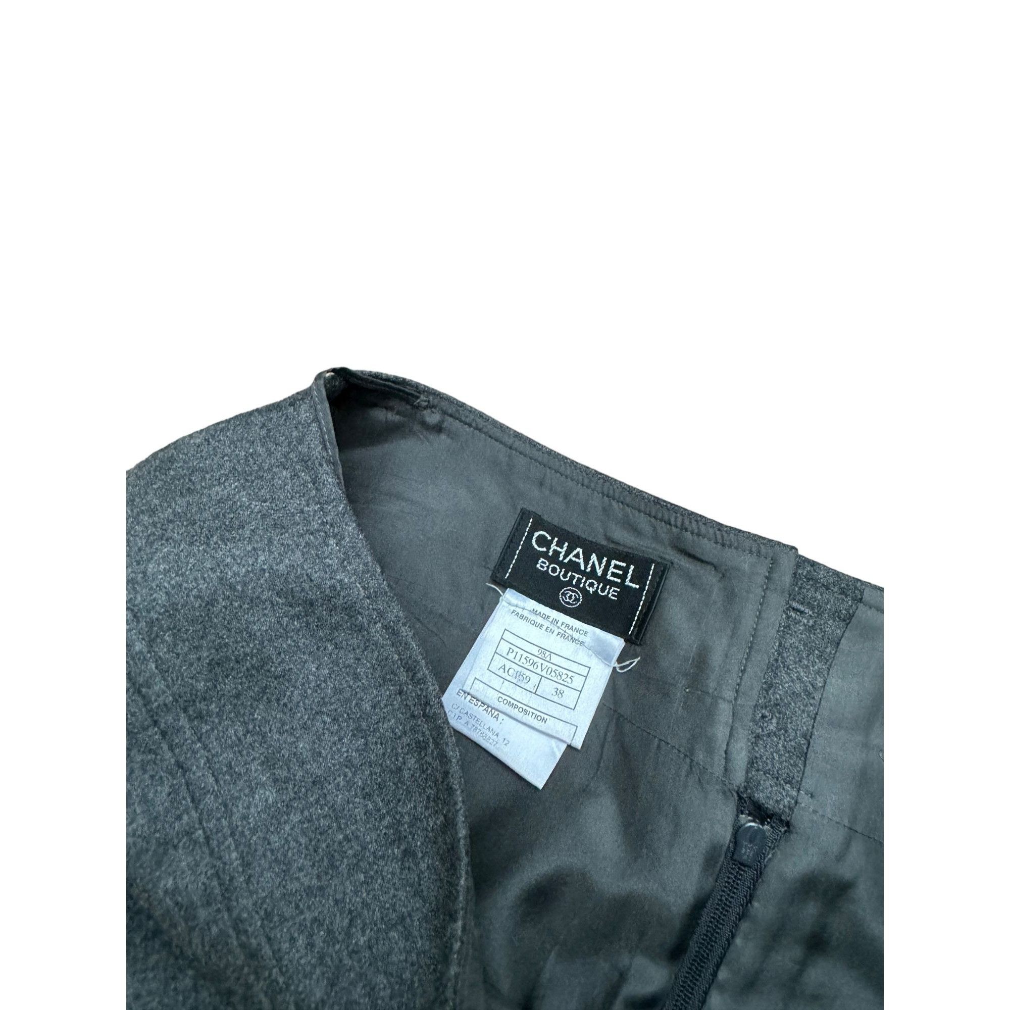 Autumn 1998 High Waist Grey Skirt