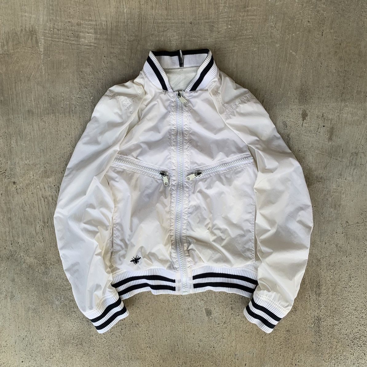 19SS「DIOR」White Silk Bomber 46 Archive DIOR Bomber Jacket