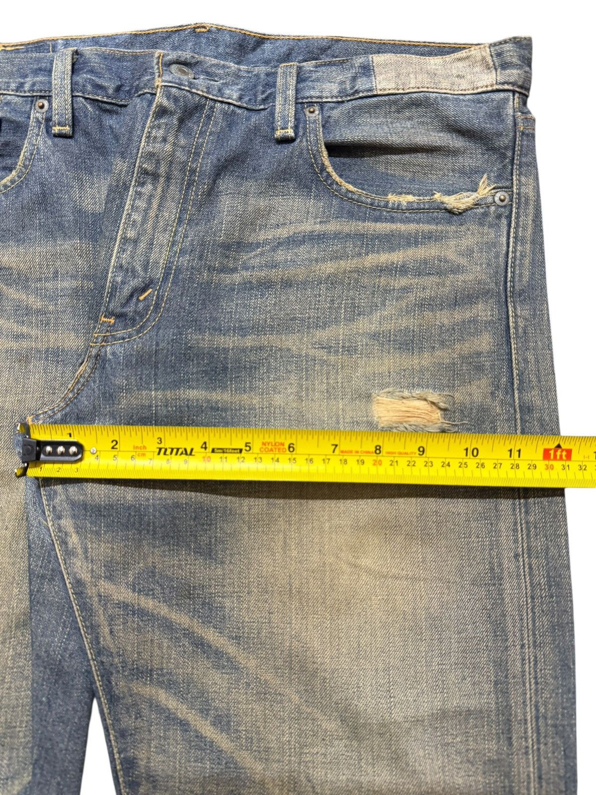 Levi's Vintage Y2K Levis 505 Mud Wash Faded Clawmark Distressed Size US 34 / EU 50 - 13 Thumbnail