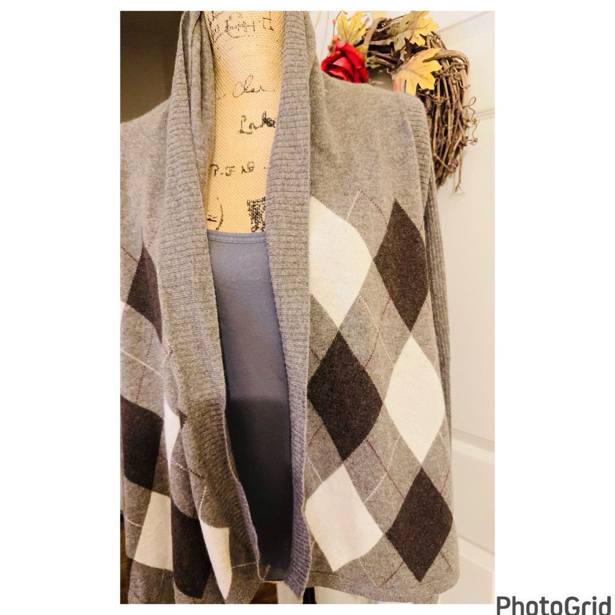Autumn Cashmere Autumun Cashmere Argyle Cardigan Size S / US 4 / IT 40 - 2 Thumbnail