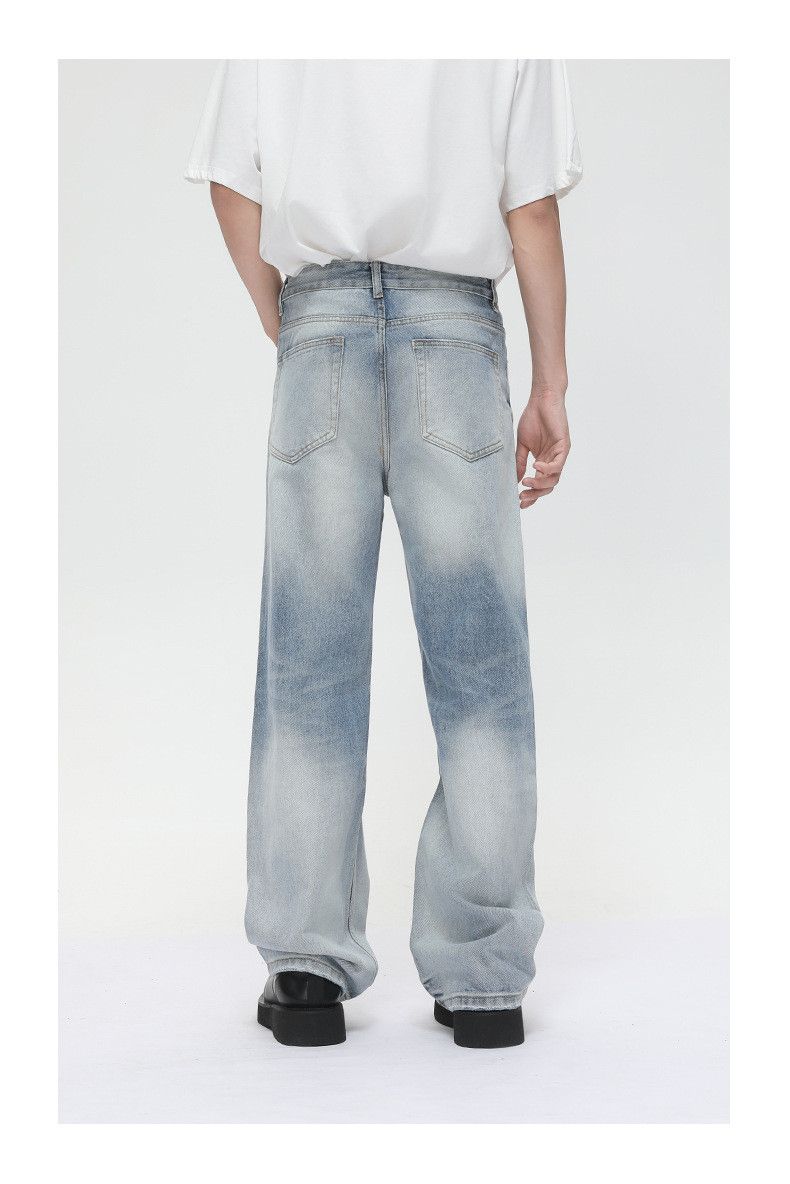Japanese Brand × Jean Japanese retro washed distressed wide-leg loose washed jeans Size US 32 / EU 48 - 5 Thumbnail