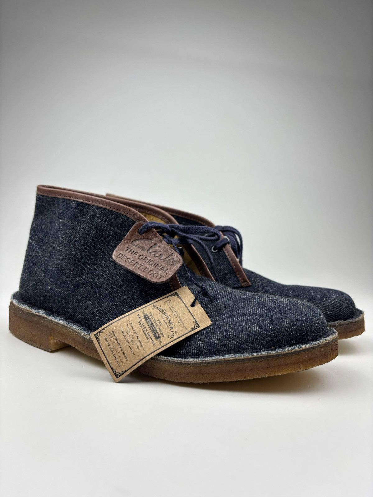 Clarks × Warehouse & Co. Warehouse & Co. X Clarks Denim Desert Boots Size US 8 / EU 41 - 1 Thumbnail