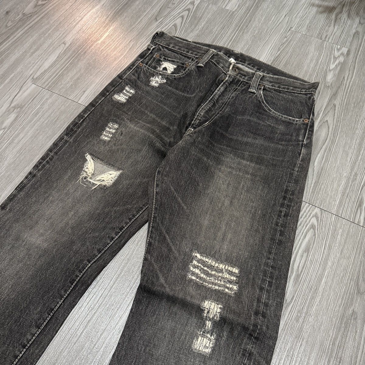 Post Overalls Post Overall Selvedge Ripped Jeans Size US 32 / EU 48 - 3 Thumbnail