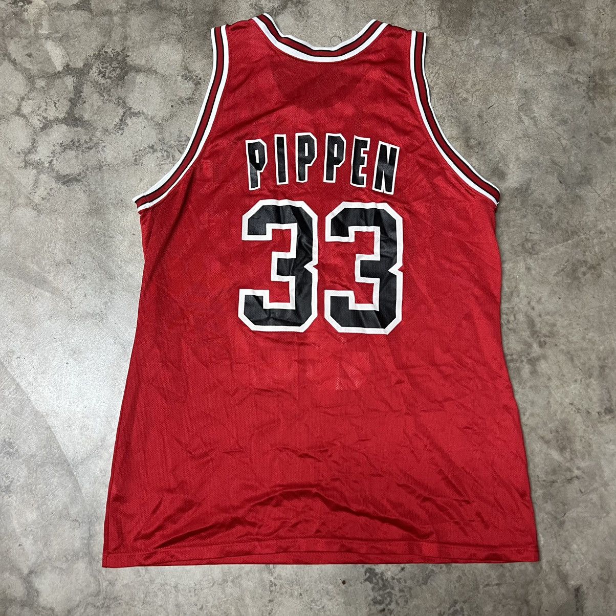 NBA × Vintage Vtg 90’s NBA Chicago Bulls S. Pippen #33 Champion Jersey Size US XL / EU 56 / 4 - 2 Thumbnail
