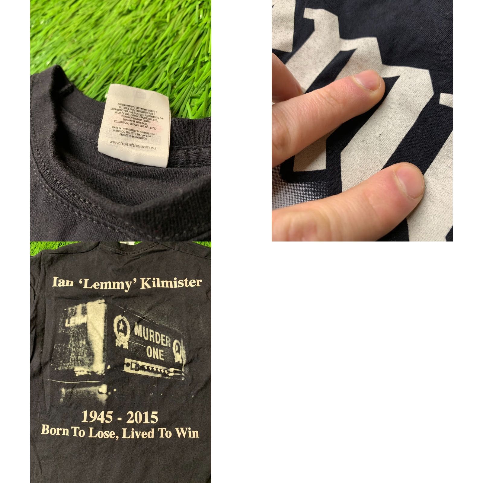 Fruit Of The Loom LEMMy 2016 ROCK SHIRT JERSEY T-SHIRT TEE FRUIT OF THE LOOM ORIGINAL SIZE S SMALL Shirt Men Black Lemmy 1945-2015 Born To Lose, Lived To Win Size US S / EU 44-46 / 1 - 8 Thumbnail