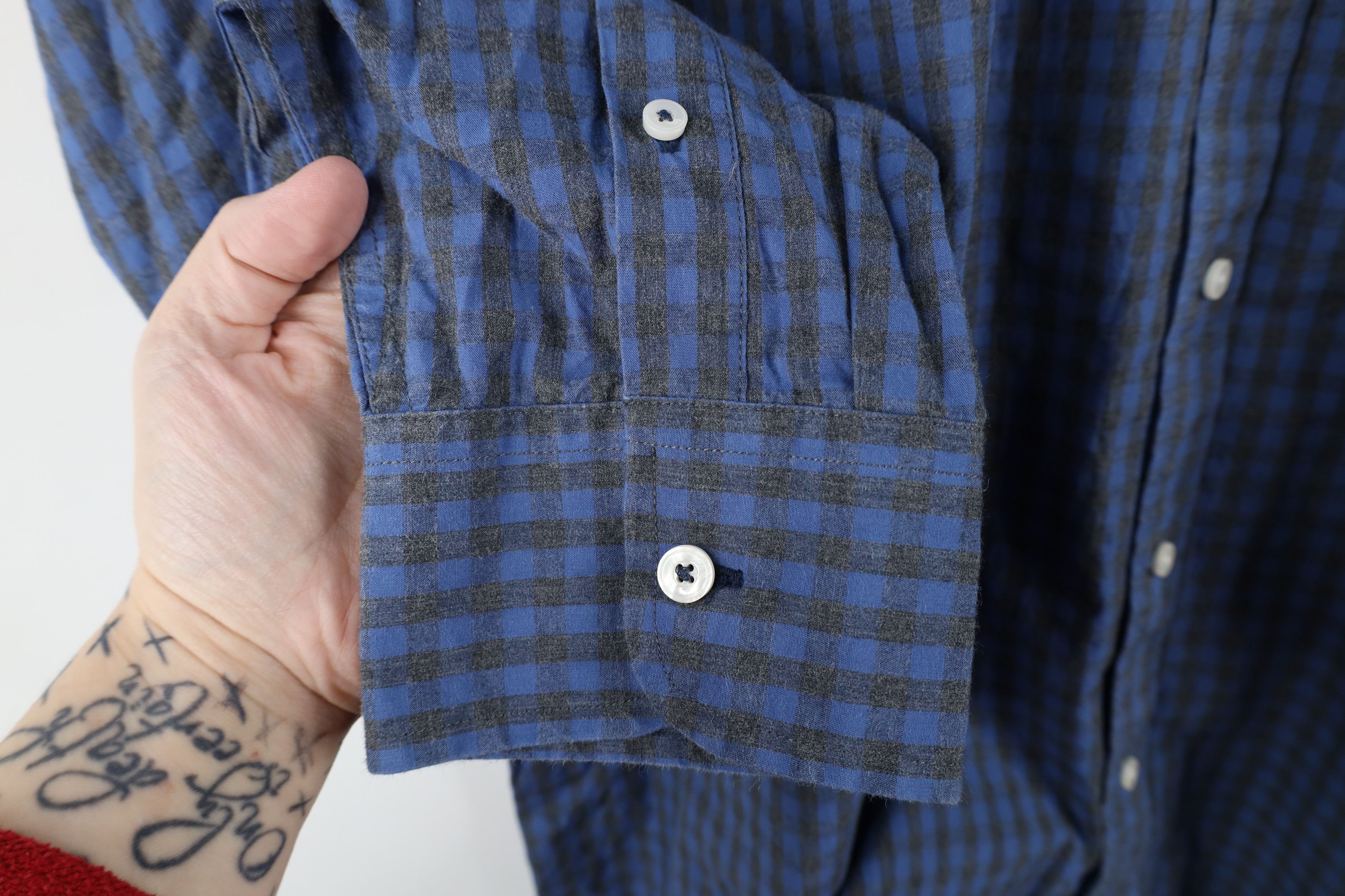 UNTUCKit × Vintage Untuckit Plaid Collared Button Down Shirt Blue Cotton Size US XXL / EU 58 / 5 - 5 Thumbnail