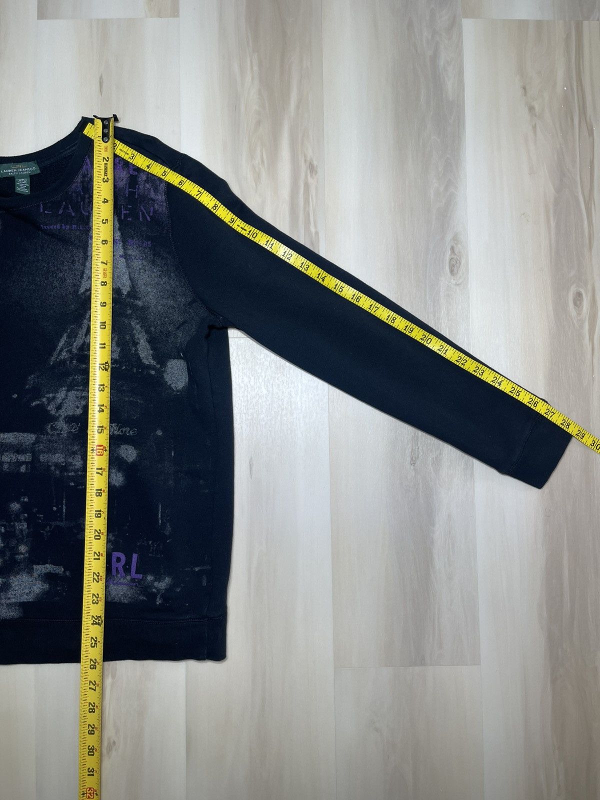 Lauren Ralph Lauren VTG Ralph Lauren LRL Jeans Co Crew Sz L Sweater Paris Print Size L / US 10 / IT 46 - 5 Thumbnail