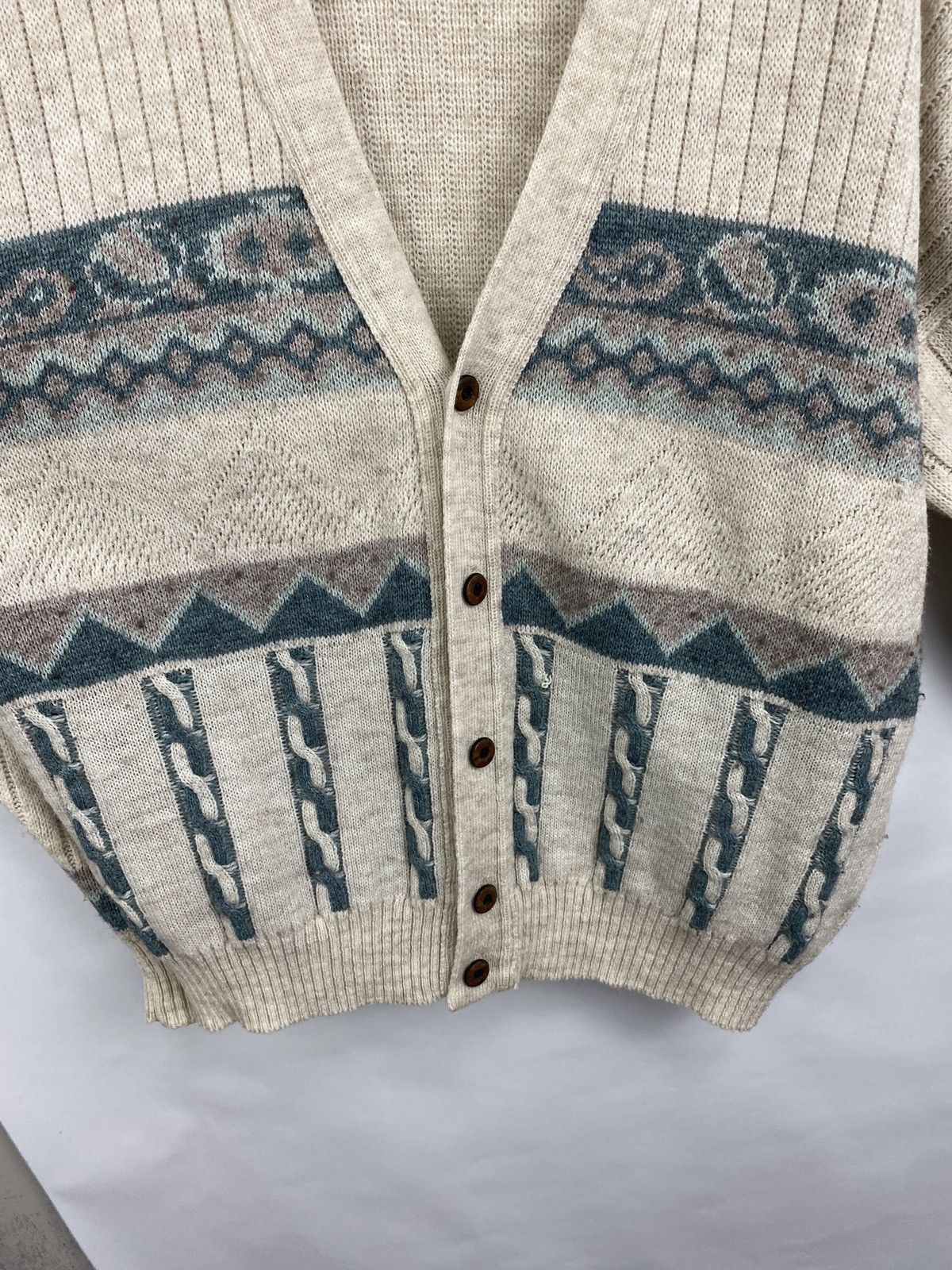 Designer Vintage 90s Cardigan Knit Sweater Japan kapital Style hype Size US XL / EU 56 / 4 - 4 Thumbnail